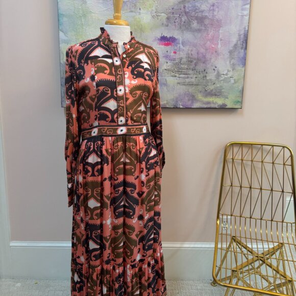Shirt Waist Maxi, Medium, Uzbek Brick - Picture 1 of 3